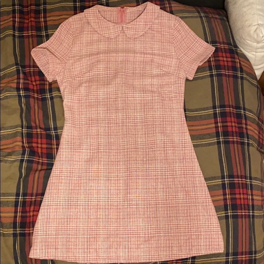 pink plaid dress